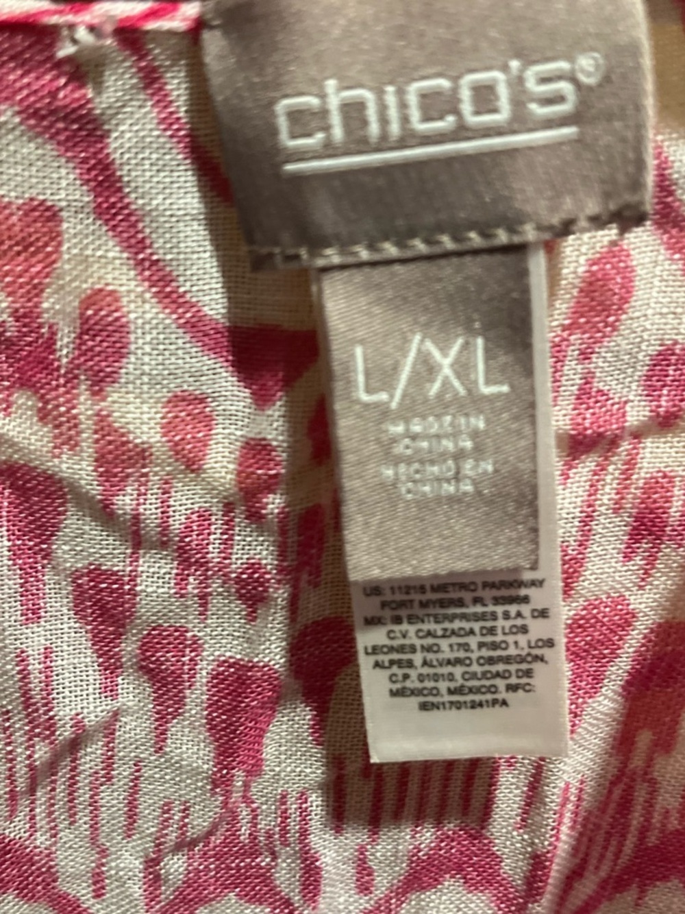 03. WOMENS CHICO’S L/XL DETAIL KIMONO TOP - Picture 4 of 7